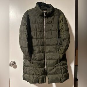 LOFT Women's Olive Puffer Coat